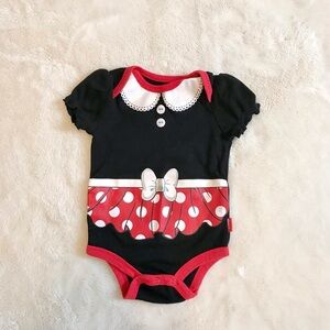 Disney Black and Red Minnie Mouse Bodysuit